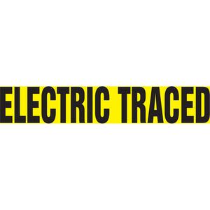 Snap Tite™ "Electric Traced" Pipe Marker - Vinyl, Black on Yellow, 1-1/2" - 2", 9", 8", 3/4", English, Snap-On, STB