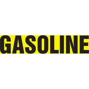 Snap Tite™ "Gasoline" Pipe Marker - Vinyl, Black on Yellow, 1-1/2" - 2", 9", 8", 3/4", English, Snap-On, STB