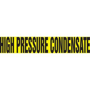 Snap Tite™ "High Pressure Condensate" Pipe Marker - Vinyl, Black on Yellow, 1-1/2" - 2", 9", 8", 3/4", English, Snap-On, STB