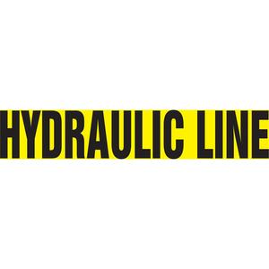 Snap Tite™ "Hydraulic Line" Pipe Marker - Vinyl, Black on Yellow, 1-1/2" - 2", 9", 8", 3/4", English, Snap-On, STB