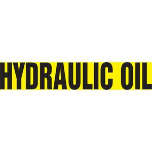 Snap Tite™ "Hydraulic Oil" Pipe Marker - Vinyl, Black on Yellow, 1-1/2" - 2", 9", 8", 3/4", English, Snap-On, STB