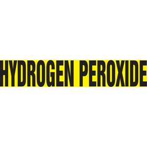 Snap Tite™ "Hydrogen Peroxide" Pipe Marker - Vinyl, Black on Yellow, 1-1/2" - 2", 9", 8", 3/4", English, Snap-On, STB
