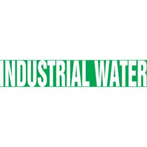 Snap Tite™ "Industrial Water" Pipe Marker - Vinyl, White on Green, 1-1/2" - 2", 9", 8", 3/4", English, Snap-On, STB