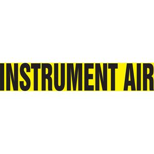 Snap Tite™ "Instrument Air" Pipe Marker - Vinyl, Black on Yellow, 1-1/2" - 2", 9", 8", 3/4", English, Snap-On, STB