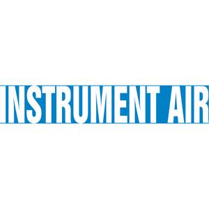 Snap Tite™ "Instrument Air" Pipe Marker - Vinyl, White on Blue, 2-1/4" - 3", 14", 12", 1-1/4", English, Snap-On, STC