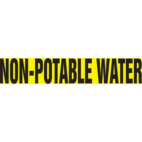 Snap Tite™ "Non-Potable Water" Pipe Marker - Vinyl, Black on Yellow, 1-1/2" - 2", 9", 8", 3/4", English, Snap-On, STB