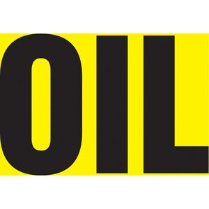 Snap Tite™ "Oil" Pipe Marker - Vinyl, Black on Yellow, 1-1/2" - 2", 9", 8", 3/4", English, Snap-On, STB