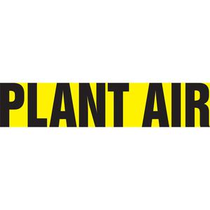 Snap Tite™ "Plant Air" Pipe Marker - Vinyl, Black on Yellow, 1-1/2" - 2", 9", 8", 3/4", English, Snap-On, STB