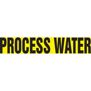 Snap Tite™ "Process Water" Pipe Marker - Vinyl, Black on Yellow, 1-1/2" - 2", 9", 8", 3/4", English, Snap-On, STB