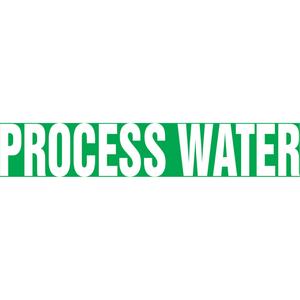 Snap Tite™ "Process Water" Pipe Marker - Vinyl, White on Green, 1-1/2" - 2", 9", 8", 3/4", English, Snap-On, STB