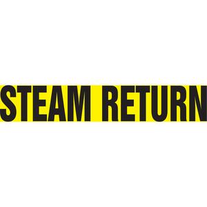 Snap Tite™ "Steam Return" Pipe Marker - Vinyl, Black on Yellow, 1-1/2" - 2", 9", 8", 3/4", English, Snap-On, STB