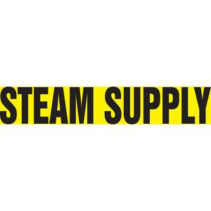 Snap Tite™ "Steam Supply" Pipe Marker - Vinyl, Black on Yellow, 3/4" - 1-1/4", 6", 8", 1/2", English, Snap-On, STA