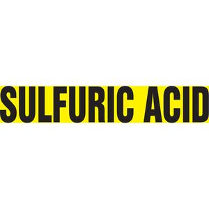 Snap Tite™ "Sulfuric Acid" Pipe Marker - Vinyl, Black on Yellow, 3/4" - 1-1/4", 6", 9", 14", 8", 1/2", English, Snap-On, STA