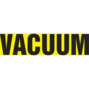 Snap Tite™ "Vacuum" Pipe Marker - Vinyl, Black on Yellow, 1-1/2" - 2", 9", 8", 3/4", English, Snap-On, STB