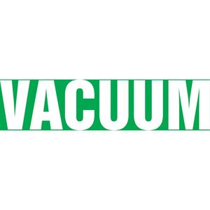 Snap Tite™ "Vacuum" Pipe Marker - Vinyl, White on Green, 1-1/2" - 2", 9", 8", 3/4", English, Snap-On, STB