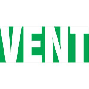 Snap Tite™ "Vent" Pipe Marker - Vinyl, White on Green, 3/4" - 1-1/4", 6", 8", 1/2", English, Snap-On, STA