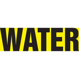 Snap Tite™ "Water" Pipe Marker - Vinyl, Black on Yellow, 1-1/2" - 2", 9", 8", 3/4", English, Snap-On, STB