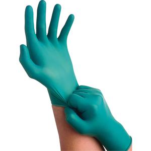 TouchNTuff® 92-600 Gloves - Small, Medium, Large, X-Large, Nitrile, 9.5", 5-mil, Untextured, Green, Powder-Free, Non-Medical, 1.5, 10 Boxes, Rolled, AQL 1.5