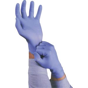 TouchNTuff® 92-675 Gloves - Large, Small, Medium, X-Large, Nitrile, 9.5", 5-mil, Textured Fingertips, Blue, Powder-Free, Accepted for use in Canadian Food Processing Facilities, Non-Medical, 1.5, 10 Boxes