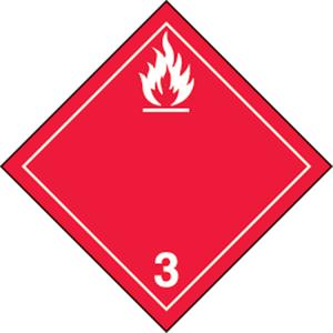 TDG Shipping Labels - 3, Flammable Liquids, Paper, 4", 4"