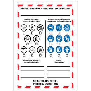 Product Identifier Data Label - Vinyl, Sheet, 7", 5", Bilingual, Product Identifier - Identificateur du produit, Adhesive Vinyl