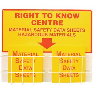 Pocket Style Center Boards - English, Right-To-Know, Included, 24", MSDS, Double Basket, 30"