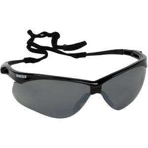 KleenGuard™ Nemesis™ Safety Glasses - ANSI Z87+, Mirror/Grey/Smoke, Anti-Scratch, Black