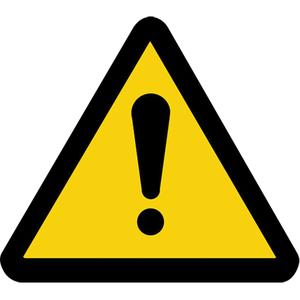 General Warning ISO Warning Safety Labels - Vinyl, 2", 2", Adhesive, Pictogram, Specific Hazards
