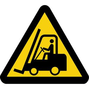 Forklifts ISO Warning Safety Labels - Vinyl, 2", 2", Adhesive, Pictogram, Industrial Traffic