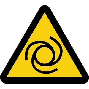 Automatic Start-Up ISO Warning Safety Labels - Vinyl, 2", 2", Adhesive, Pictogram, Equipment