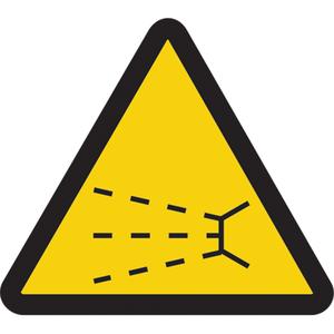 Splash Hazard ISO Warning Safety Labels - Vinyl, 2", 2", Adhesive, Pictogram, Specific Hazards