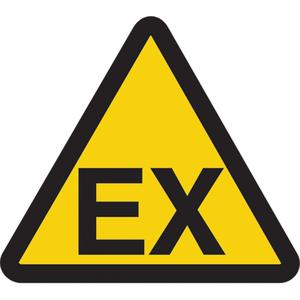 Explosive Atmosphere ISO Warning Safety Labels - Vinyl, 2", 2", Adhesive, Pictogram, Chemicals and Hazardous Materials