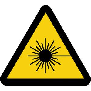 Laser Beam ISO Warning Safety Labels - Vinyl, 2", 2", Adhesive, Pictogram, Specific Hazards