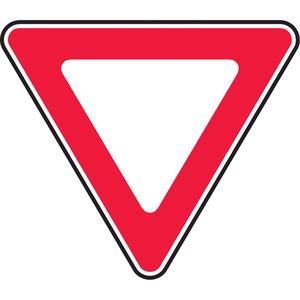 Yield Sign - Aluminum, 36", 36", Bolt-On, Pictogram, Traffic, Yield Pictogram