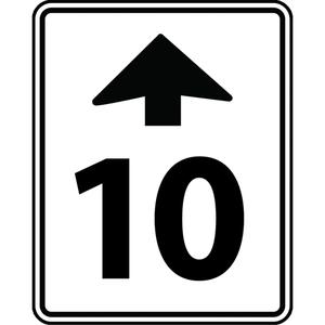 Speed Limit Ahead Sign - Aluminum, 30", 24", Bolt-On, Bilingual with Pictogram, Traffic, 10 w/Upwards Arrow
