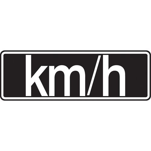 "Km/h" Speed Limit Sign - Aluminum, 8", 24", Bolt-On, Trilingual, Traffic, km/h