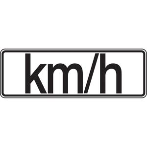 "Km/h" Speed Limit Sign - Aluminum, 8", 24", Bolt-On, Trilingual, Traffic, km/h