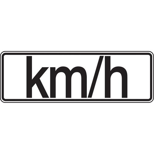 "Km/h" Speed Limit Sign - Aluminum, 8", 24", Bolt-On, Trilingual, Traffic, km/h