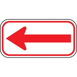 Arrow Parking Sign - Aluminum, 2", 6", Bolt-On, Pictogram, Traffic, One Way Arrow Pictogram