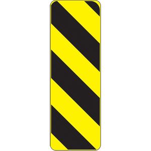 Hazard Traffic Sign - Aluminum, 36", 12", Bolt-On, Pictogram, Traffic, Right Hazard Markers