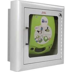 AED Semi-Recessed Wall Cabinet with Alarm - Zoll AED Plus®, Non-Medical