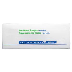 Non-Woven Sponges - 2", 2", Non-Sterile, Class 1, 200, Box