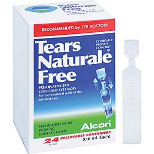Tears Naturale® Free Eye Drops - 24 x 0.6 ml Units/Box, Non-Medical
