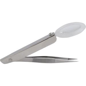 Splinter Forceps With Magnifier - Stainless Steel, 3", Class 1