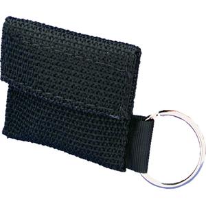 CPR Faceshields In Pouch with Key Ring - Single Use Faceshield, Class 2, Black