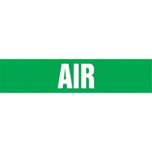"Air" Pipe Marker - Vinyl, White on Green, 3/4" - 1-1/4", 1", 2-1/2", 8", 1/2", Bilingual, Self-Adhesive, SSA