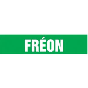 Snap Tite™ "Fréon" Pipe Marker - Vinyl, White on Green, 1-1/2" - 2", 9", 8", 3/4", French, Snap-On, STB
