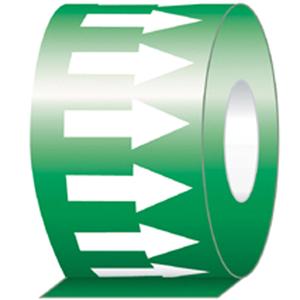 Directional Flow Arrow Tapes - White on Green, 108'