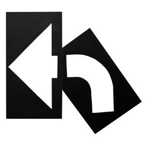 Parking Lot Stencils - Plastic, 8" x 27", English, Symbol