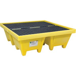 Poly-Spillpallet™ 6000 With Drain - 50", 50", 17", 83 US gal., 6000 lbs., 4